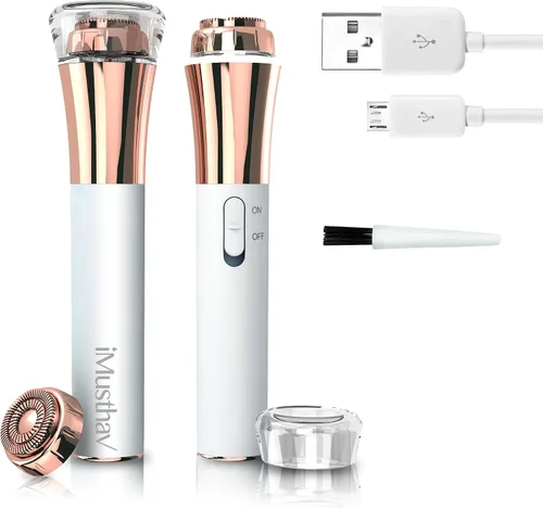 Vista 13 de Depilación facial para mujeres, removedor de vello facial eléctrico sin dolor e impecable, afeitadora facial y recortadora para labio superior
