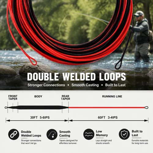 Vista 3 de Aventik Fly Line - Línea de hundimiento completo con punta de hundimiento completo, línea de pesca con mosca, peso hacia adelante, línea