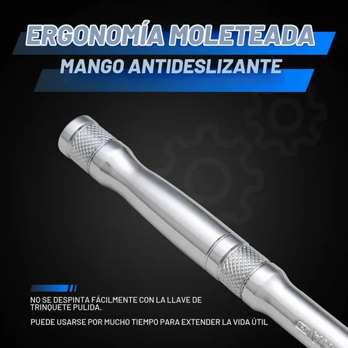 Vista 5 de Llave de trinquete de accionamiento de 1/4 pulgada, llave de dados estándar, liberación rápida de 72 dientes, función de trinquetaje reversible