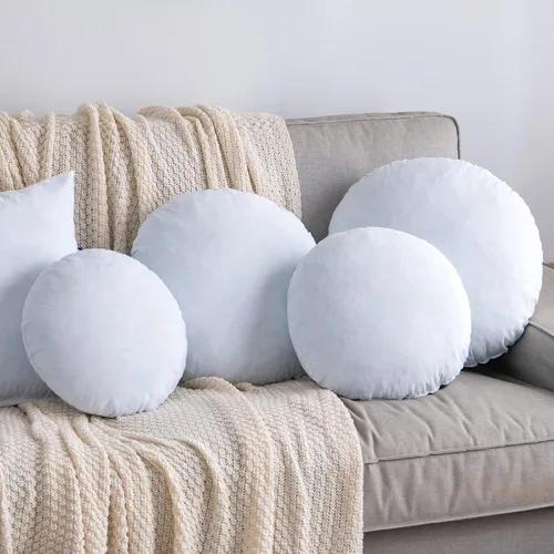 Vista 7 de MIULEE Cojín redondo de 14 pulgadas, almohada de piso de espuma viscoelástica, cojín circular, almohada decorativa, almohada lumbar, formas
