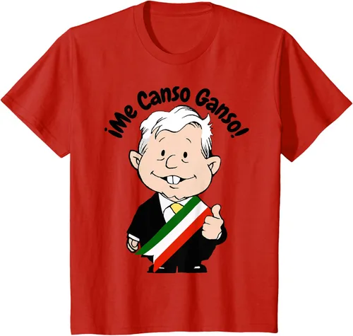 Vista 3 de AMLO Amlito Me Canso Ganso - Camiseta con diseño de dibujos animados mexicanos Gris Oscuro