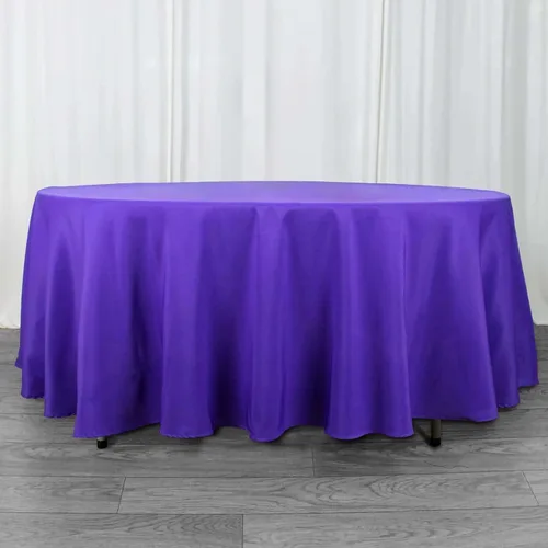 Vista 34 de Efavormart - Mantel redondo de poliéster de 90 pulgadas sin costuras de calidad comercial para banquetes de boda, restaurante