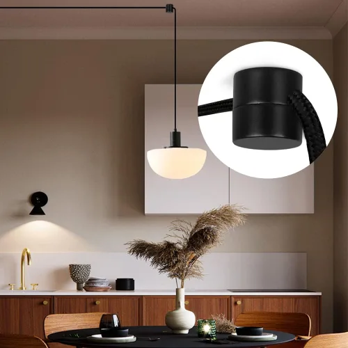 Vista 8 de Paquete de 3 Ganchos de Metal Swag para Luces Colgantes de Techo, Gancho de Luz Colgante para Lámpara, Ganchos de Techo Negros, Ganchos de Pared