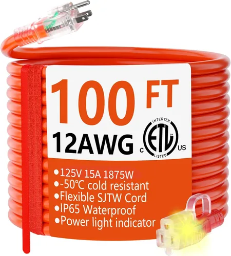 Vista 8 de HUANCHAIN Cable de extensión resistente de calibre 12 para exteriores, 6