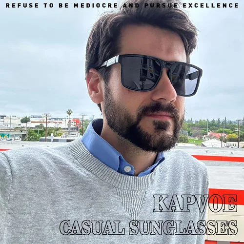 Vista 2 de KAPVOE Gafas de sol polarizadas para hombres y mujeres, protección UV400, gafas deportivas, conducción, pesca, ciclismo, playa, golf, correr, béisbol