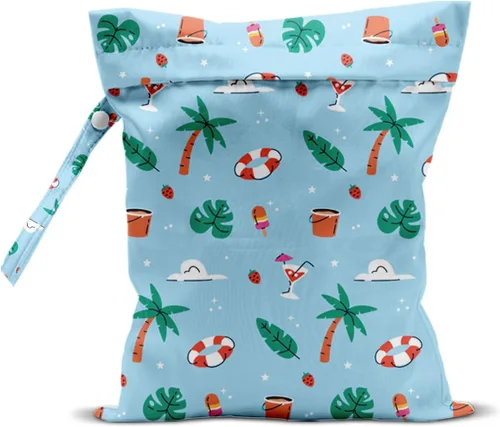 Vista 16 de Bolsa para artículos húmedos y secos, bolsas de natación impermeables, lavables a máquina, bolsas reutilizables para playa, piscina, pañales y ropa