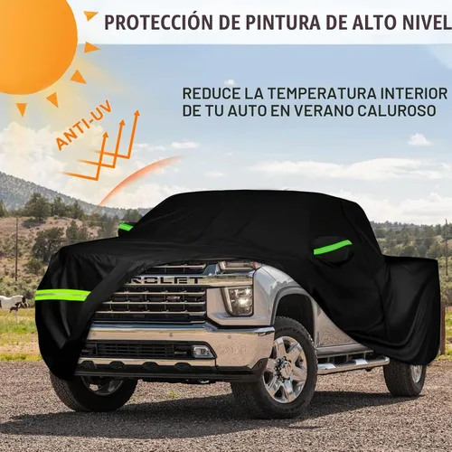 Vista 3 de Cubierta impermeable para auto compatible con Chevrolet Silverado/GMC Sierra 1500/2500/3500 Crew Cab de 6.6 pies de largo 2014-2025, cubierta
