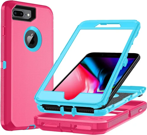 Vista 14 de Funda para iPhone 7/8Plus, iPhone 8 Plus y 7 Plus, resistente protección para teléfono, a prueba de golpes, a prueba de polvo, a prueba de caídas