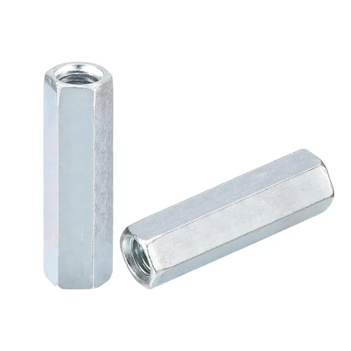 Vista 26 de uxcell Tuercas de acoplamiento M5x8x12mm - Acoplador de varilla roscada hexagonal de acero al carbono galvanizado para muebles, electrónico