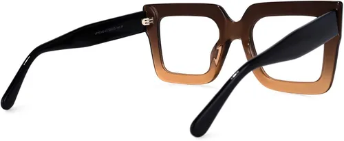 Vista 9 de Zeelool Elegantes gafas cuadradas de gran tamaño con bloqueo de luz azul para mujer, 100% protección UV400, Brandon VFP0306