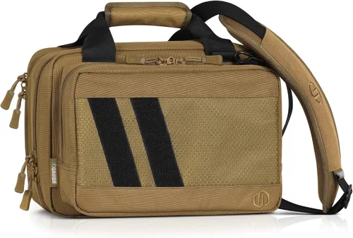 Vista 10 de Savior Equipment Specialist Series Tactical Double Scoped Handgun Firearm Case Pistol Bag For Outdoor Hunting Shooting Range, Lockable Compartment