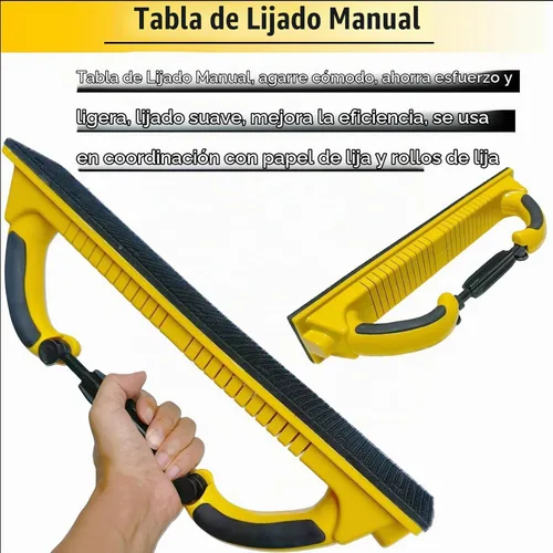 Vista 6 de Toromp Bloque de Lima de Lijado Manual Longboard Flex de Radio Ajustable de 2-3/4" x 15-3/4" con Respaldo de Gancho y Bucle - Usar con Rollos