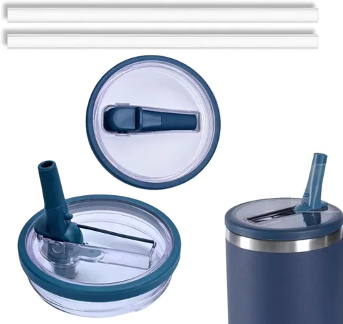 Vista 9 de Paquete de 2 tapas abatibles para vasos de 40 onzas, de repuesto, compatibles con Stanley Quencher, a prueba de fugas, resistentes a salpicaduras
