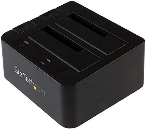 Vista 5 de StarTech Estación de acoplamiento de disco duro USB 3.0 a SATA de 4 bahías, base para disco duro USB, estación de acoplamiento externa SATA III