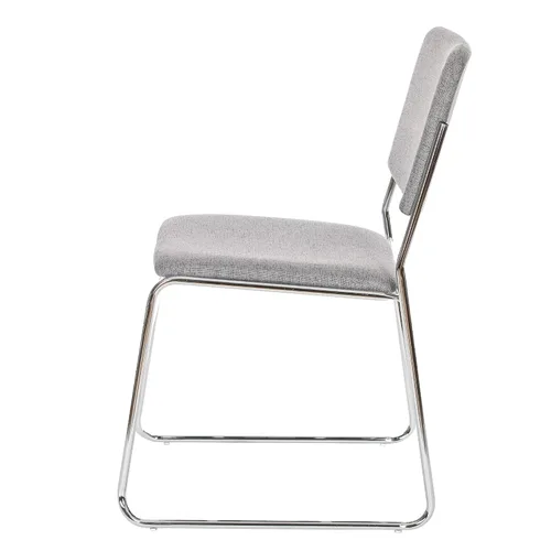 Vista 7 de OEF Furnishings OEF8652/2 Silla apilable acolchada de tela de grado comercial (gris clásico, paquete de 2)