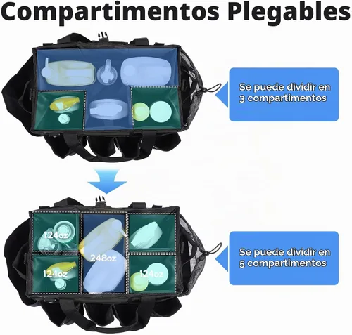 Vista 3 de Bolsas Grandes de Suministros de Limpieza para Amas de Llaves, Organizador Profesional Portátil de Suministros de Limpieza para Limpiadores de Casa