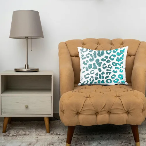 Vista 3 de Funda de almohada de diseño de moda con estampado de leopardo y diseño de estampado de leopardo, 16 x 16 pulgadas