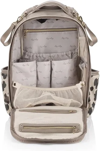 Vista 4 de Itzy Ritzy Mochila unisex para bebé, leopardo