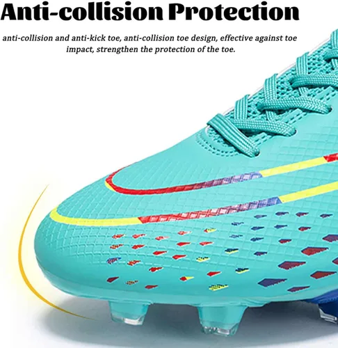 Vista 3 de AOSENSS Botas de fútbol para hombre, ligeras, antideslizantes, para niños grandes, para entrenamiento en interiores y exteriores, zapatos deportivos