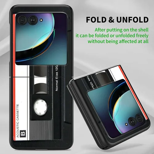 Vista 4 de Funda para Moto Razr Plus 2023 para Motorola Razr Plus Funda delgada y ligera de policarbonato duro a prueba de golpes Funda protectora para Audio