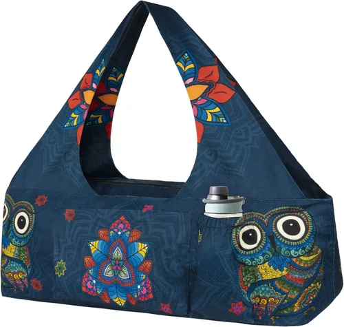 Vista 19 de Bolsa para esterilla de yoga – Bolsa de yoga grande con correa para esterilla de yoga, cremallera y bolsillos, bolsas de yoga y transportadores que