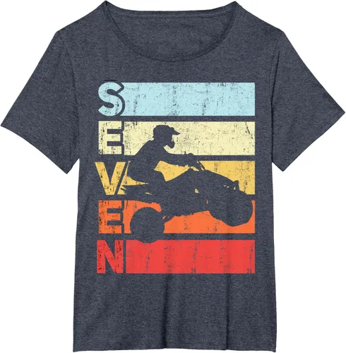 Vista 78 de ATV 7th Birthday Party ATV 4 Wheeler - Camiseta de cumpleaños temática cuádruple Negro