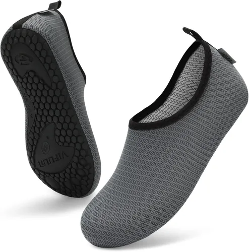 Vista 2 de VIFUUR - Zapatos para deportes acuáticos, calcetines acuáticos, de secado rápido, para yoga, dan la sensación de andar descalzo, sin cordones