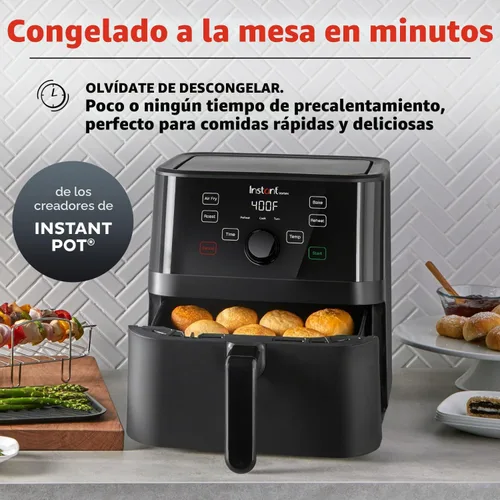 Vista 2 de Instant Pot Vortex - Freidora de aire de 5.7 cuartos de galón, opciones de programas personalizados, funciones 4 en 1, tecnología EvenCrisp que
