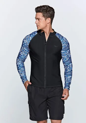 Vista 5 de TSLA - Camisas de natación de secado rápido con cremallera para hombre