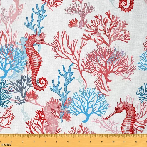 Vista 8 de Feelyou The Yard - Tela de atrapasueños bohemio para decoración de atrapasueños para sillas, sofá, estilo bohemio, estampado floral botánico, tela