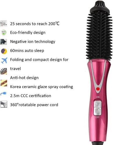 Vista 9 de Herramienta eléctrica para peinar el cabello: peine plegable para viajes, salón y uso doméstico