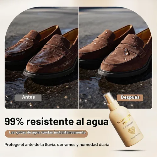 Vista 3 de Spray protector de gamuza para zapatos: impermeabilizante y protector de manchas sin olor sin PFAS - Nano Shield a base de agua para botas, cuero