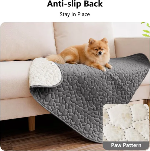 Vista 3 de Manta impermeable para perro, lavable, antideslizante, fundas de sofá para mascotas, resistentes al pelo de mascotas, para cama, silla, muebles