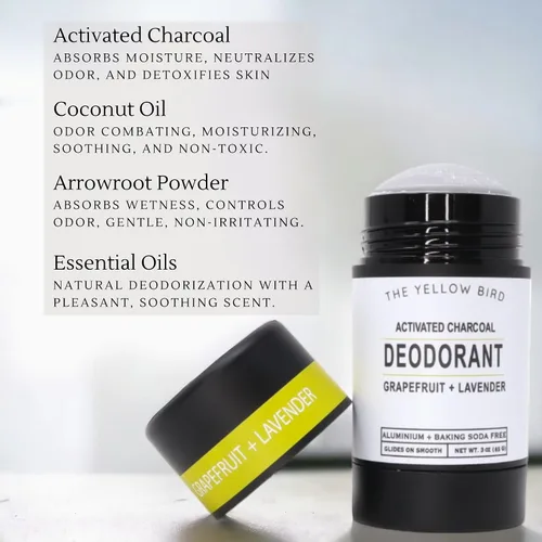 Vista 5 de Desodorante de magnesio para hombres y mujeres, desodorante natural, fabricado en Estados Unidos, sin aluminio y bicarbonato de sodio. Protección