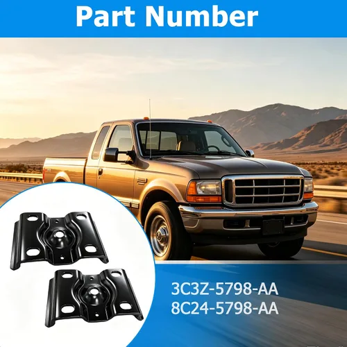 Vista 2 de 2 soportes de placa superior con resorte de eje trasero en U, compatible con Ford F-250 F-350 Super Duty 1999-2010 Excursion 2000-2005 Sustituye a