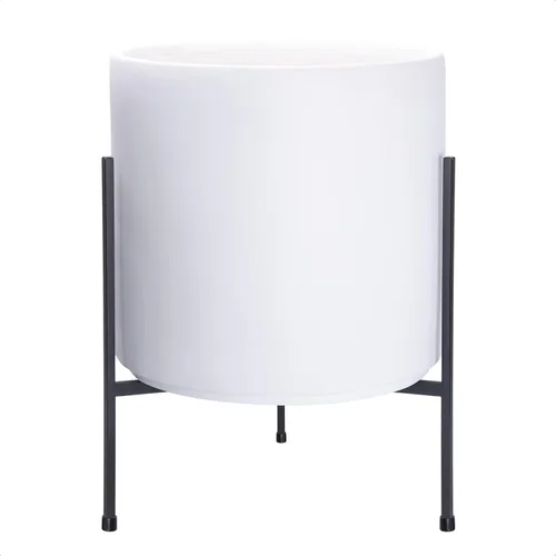 Vista 10 de Macetero moderno con soporte de metal de 8, 10, 12 y 14 pulgadas, para plantas
