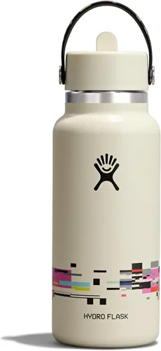 Vista 72 de Hydro Flask Botella de agua – Acero inoxidable aislado – Tapa flexible con popote de boca ancha, antiderrames, a prueba de fugas y recargable