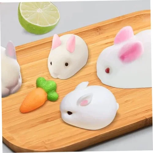 Vista 5 de Molde de chocolate de Pascua y dulces, molde de conejo de Pascua 3D de silicona para conejo, molde de chocolate para hornear para hacer pasteles