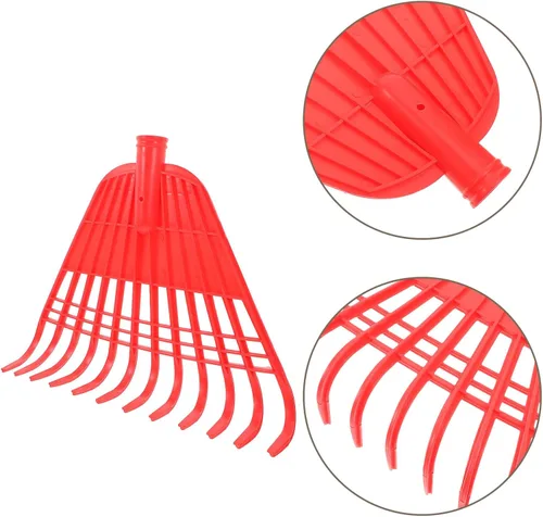 Vista 9 de Portable Plastic Garden Lawn Rake Head Replacement with Tines for Efficient Leaf and Grass Removal Lightweight Rake for Outdoor Gardening Farm