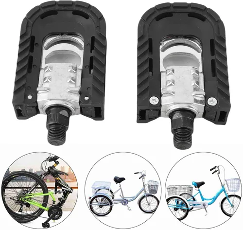 Vista 5 de Pedal plegable, 1 par de pedales plegables dobles para bicicleta de carretera, accesorio de bicicleta plegable