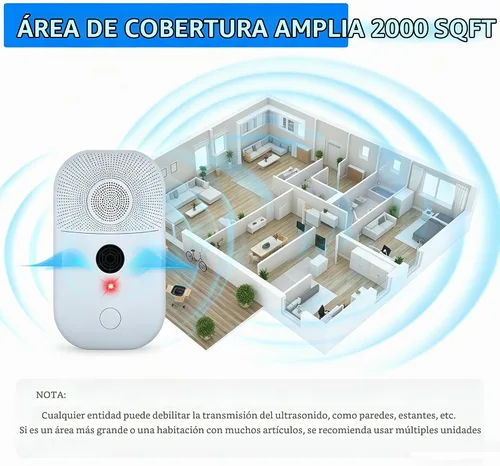 Vista 7 de Paquete de 4 repelentes ultrasónicos de murciélagos para ático, disuasorio