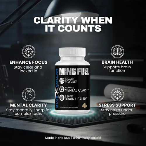 Vista 2 de Mind Fuel - Suplementos cerebrales para la memoria y la concentración, aumentan la salud del cerebro y la claridad mental, suplemento