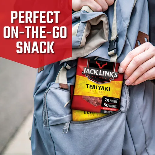 Vista 7 de Jack Link's - Paquete variado de carne seca de res + Teriyaki Beef Jerky Multipack - Grandes bocadillos de proteínas