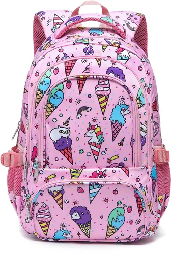 Vista 11 de BLUEFAIRY Mochila infantil para niños primaria, primaria, escuela secundaria, bolsas de libros para libros de regreso a clases, mochila con Negro