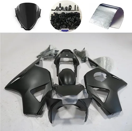 Vista 2 de Kit de carenado de motocicleta negro mate para HONDA CBR 954RR 2002-2003 con pernos