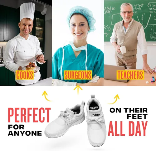 Vista 6 de Snibbs Zapatos de cocina de trabajo antideslizantes Spacecloud para hombre - Negro - Talla para hombre adulto