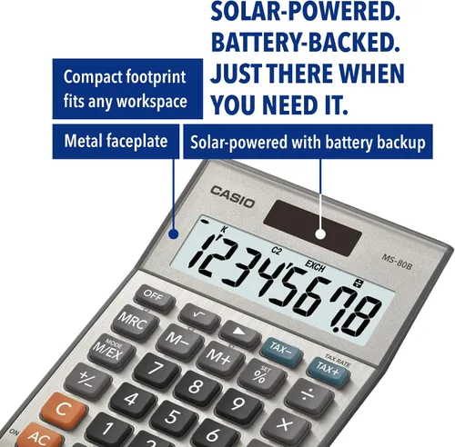 Vista 11 de Calculadora de escritorio Casio MS-80B de funciones estándar