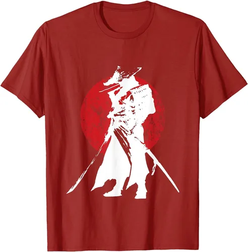 Vista 13 de Vintage Japanese Samurai Retro Bushido Warrior Japan Sword T-Shirt Asphalt Grey