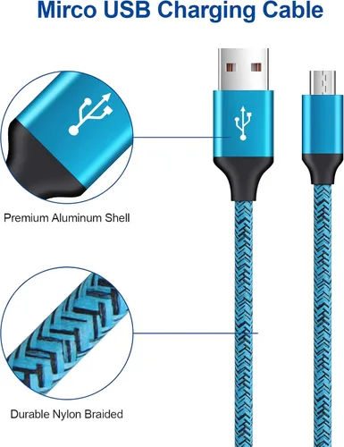 Vista 3 de Bloque de cubo de cargador de pared para teléfono Android con cable micro USB compatible con Moto E, G, G5 Plus/E5 Play E6 E4, Samsung Galaxy Note