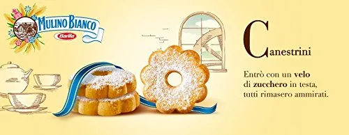 Vista 2 de Mulino Bianco: Galletas "Canestrini" con azúcar glas - 7.05 oz (200 g) Paquete de 2 [Importación italiana]